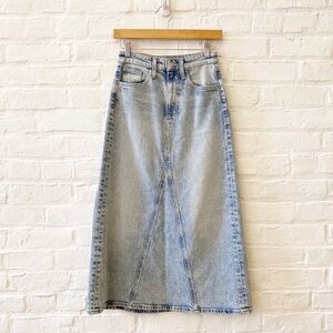 Joe’s Jeans || The Tulie Denim Midi Skirt in Mariposa Light Wash 24